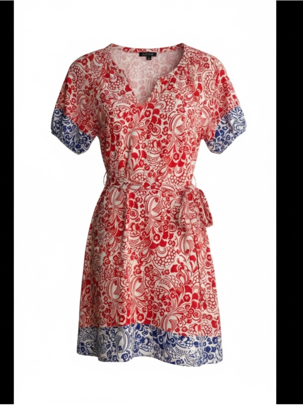 Tommy Hilfiger Red Paisley Wrap-Style Women’s Top
